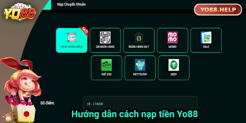 Hướng dẫn chi tiết cách nạp tiền vào Yo88